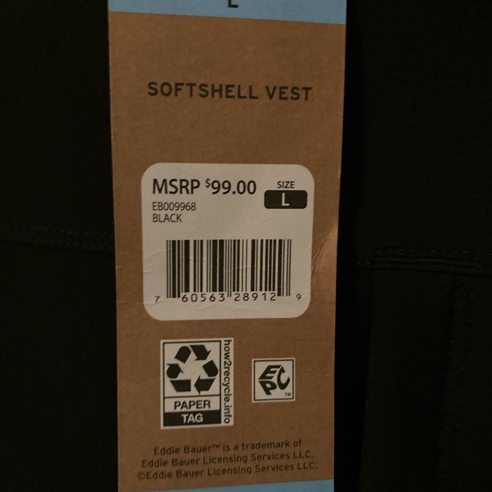 Eddie Bauer Softshell Black Vest - Picture 12 of 13